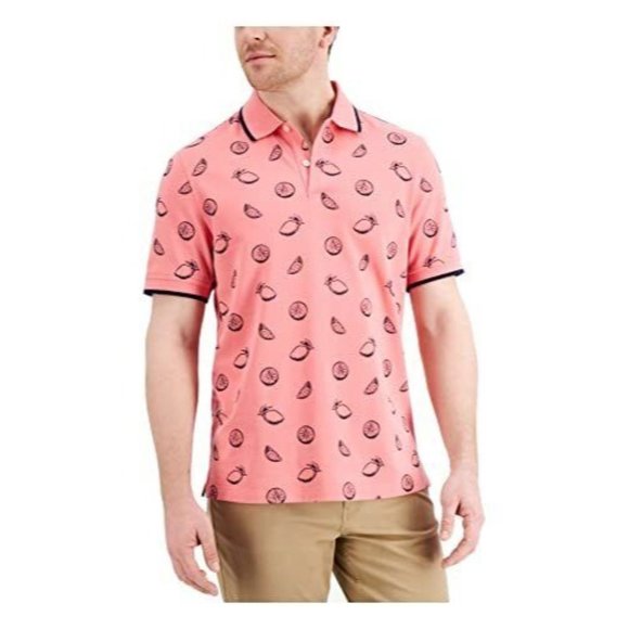 Clubroom Mens Pink Classic Fit Performance Stretch Polo Pink Size XXL - Picture 1 of 2